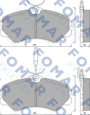 FOMAR Friction FO 467481 - Тормозные колодки, дисковые, комплект autosila-amz.com
