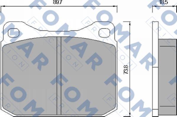 FOMAR Friction FO 467883 - Тормозные колодки, дисковые, комплект autosila-amz.com