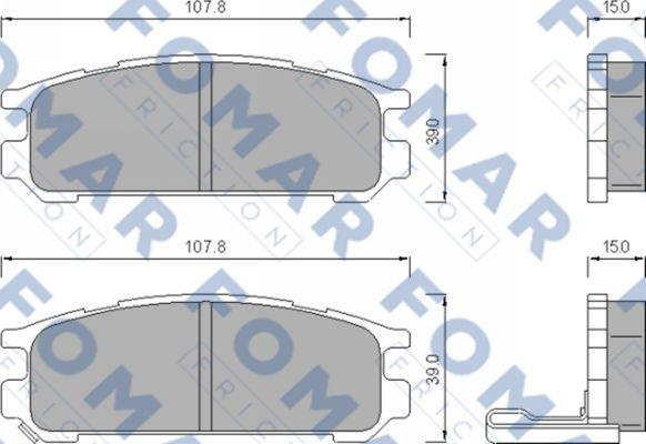 FOMAR Friction FO 480581 - Тормозные колодки, дисковые, комплект autosila-amz.com