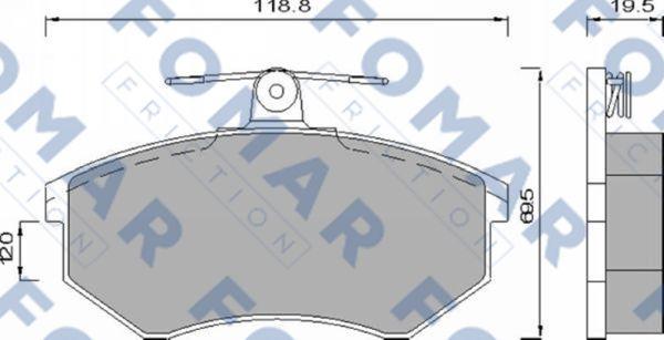 FOMAR Friction FO 488581 - Тормозные колодки, дисковые, комплект autosila-amz.com