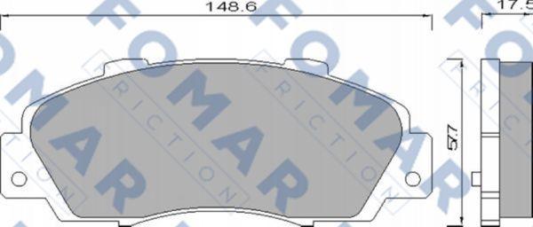 FOMAR Friction FO 488181 - Тормозные колодки, дисковые, комплект autosila-amz.com