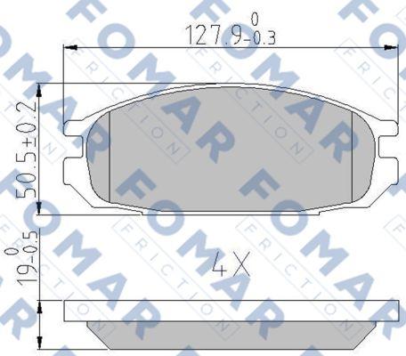 FOMAR Friction FO 487681 - Тормозные колодки, дисковые, комплект autosila-amz.com