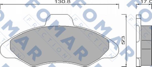 FOMAR Friction FO 432481 - Тормозные колодки, дисковые, комплект autosila-amz.com