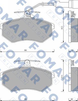 FOMAR Friction FO 432881 - Тормозные колодки, дисковые, комплект autosila-amz.com