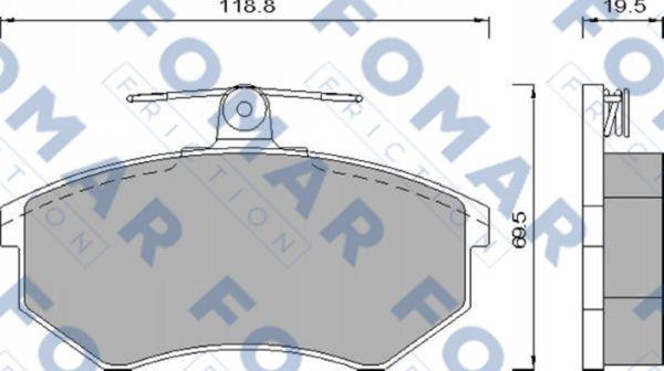 FOMAR Friction FO 432781 - Тормозные колодки, дисковые, комплект autosila-amz.com