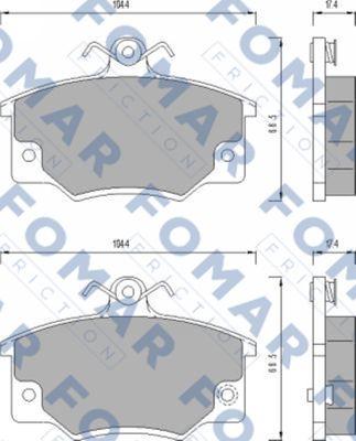 FOMAR Friction FO 437381 - Тормозные колодки, дисковые, комплект autosila-amz.com