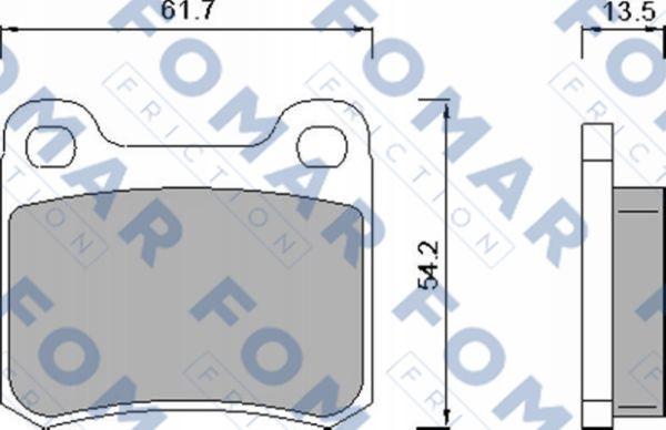 FOMAR Friction FO 421381 - Тормозные колодки, дисковые, комплект autosila-amz.com