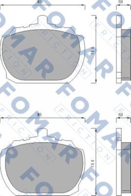 FOMAR Friction FO 423581 - Тормозные колодки, дисковые, комплект autosila-amz.com