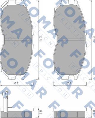 FOMAR Friction FO 479181 - Тормозные колодки, дисковые, комплект autosila-amz.com