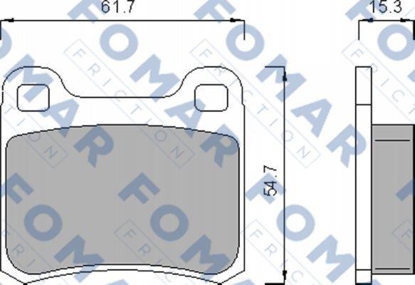 FOMAR Friction FO 474185 - Тормозные колодки, дисковые, комплект autosila-amz.com