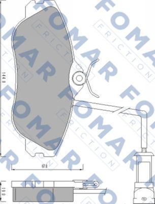FOMAR Friction FO 471781 - Тормозные колодки, дисковые, комплект autosila-amz.com