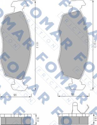 FOMAR Friction FO 478981 - Тормозные колодки, дисковые, комплект autosila-amz.com