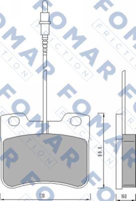 FOMAR Friction FO 472981 - Тормозные колодки, дисковые, комплект autosila-amz.com