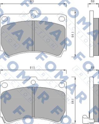 FOMAR Friction FO 477481 - Тормозные колодки, дисковые, комплект autosila-amz.com