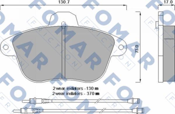 FOMAR Friction FO 593481 - Тормозные колодки, дисковые, комплект autosila-amz.com