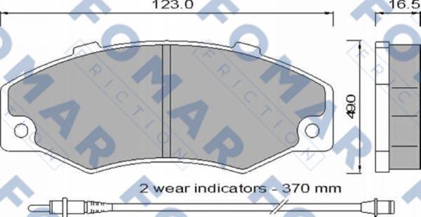 FOMAR Friction FO 546881 - Тормозные колодки, дисковые, комплект autosila-amz.com