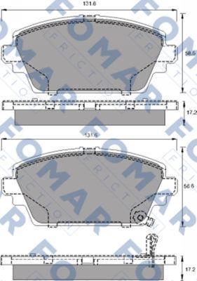 FOMAR Friction FO 690081 - Тормозные колодки, дисковые, комплект autosila-amz.com