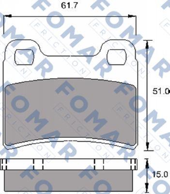 FOMAR Friction FO 692481 - Тормозные колодки, дисковые, комплект autosila-amz.com