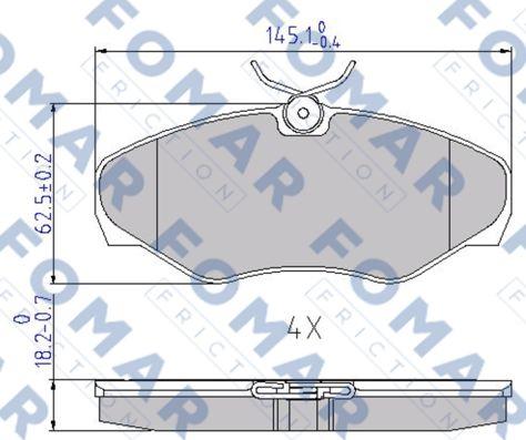 FOMAR Friction FO 692681 - Тормозные колодки, дисковые, комплект autosila-amz.com