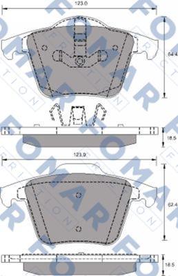 FOMAR Friction FO 692181 - Тормозные колодки, дисковые, комплект autosila-amz.com