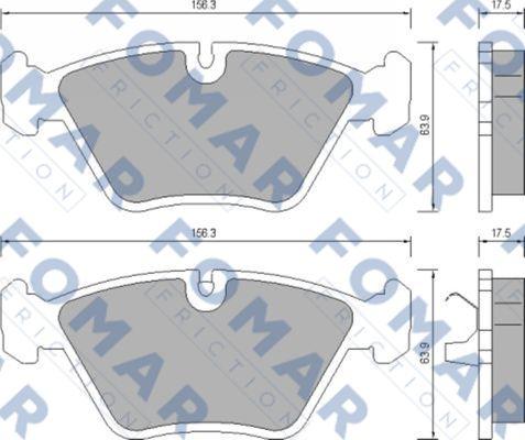 FOMAR Friction FO 649281 - Тормозные колодки, дисковые, комплект autosila-amz.com