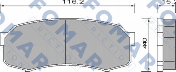 FOMAR Friction FO 644981 - Тормозные колодки, дисковые, комплект autosila-amz.com