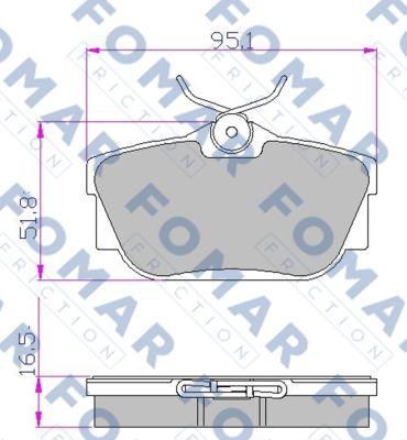 FOMAR Friction FO 646881 - Тормозные колодки, дисковые, комплект autosila-amz.com