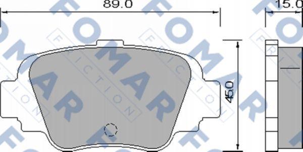 FOMAR Friction FO 640881 - Тормозные колодки, дисковые, комплект autosila-amz.com