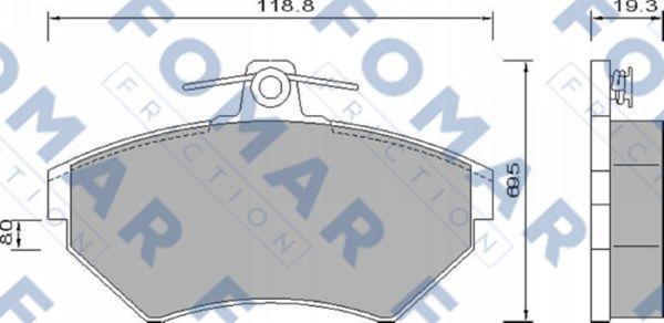 FOMAR Friction FO 647681 - Тормозные колодки, дисковые, комплект autosila-amz.com