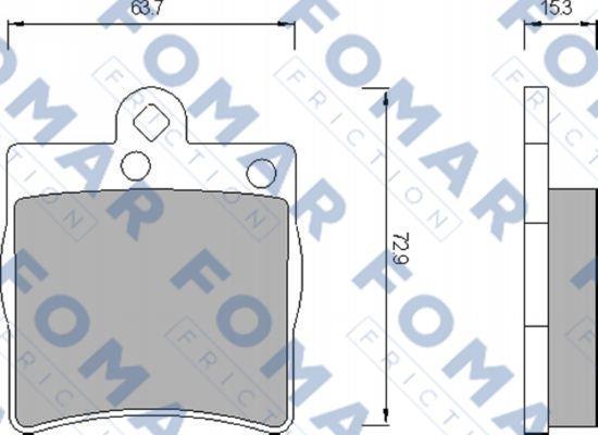 FOMAR Friction FO 653581 - Тормозные колодки, дисковые, комплект autosila-amz.com