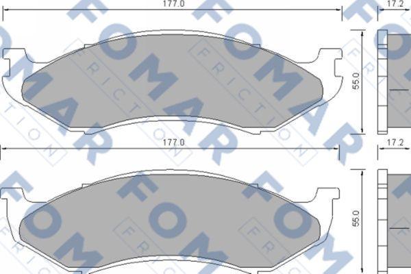 FOMAR Friction FO 664681 - Тормозные колодки, дисковые, комплект autosila-amz.com