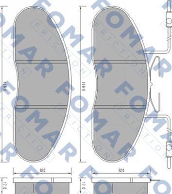 FOMAR Friction FO 664281 - Тормозные колодки, дисковые, комплект autosila-amz.com