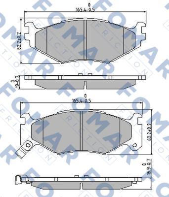 FOMAR Friction FO 660781 - Тормозные колодки, дисковые, комплект autosila-amz.com