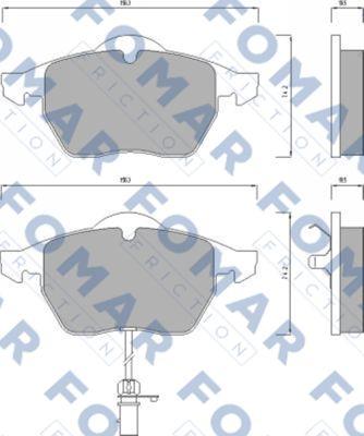 FOMAR Friction FO 668681 - Тормозные колодки, дисковые, комплект autosila-amz.com