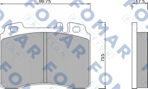 FOMAR Friction FO 668081 - Тормозные колодки, дисковые, комплект autosila-amz.com