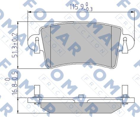 FOMAR Friction FO 684281 - FO 684281 колодки дисковые задние!\ Renault Master, Opel Movano 1.9TDi-2.8TDi 00> autosila-amz.com