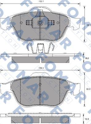 FOMAR Friction FO 686281 - Тормозные колодки, дисковые, комплект autosila-amz.com