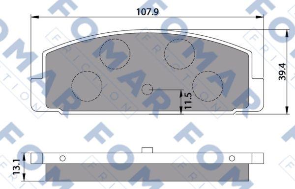 FOMAR Friction FO 680181 - Тормозные колодки, дисковые, комплект autosila-amz.com