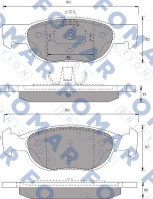 FOMAR Friction FO 688481 - Тормозные колодки, дисковые, комплект autosila-amz.com