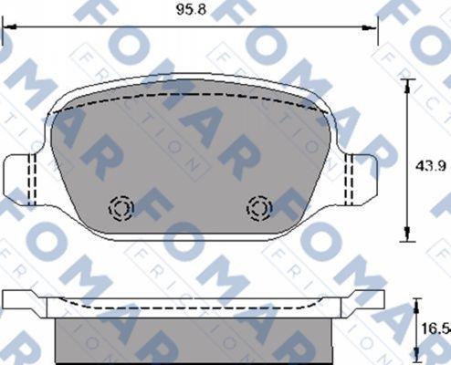 FOMAR Friction FO 688581 - Тормозные колодки, дисковые, комплект autosila-amz.com