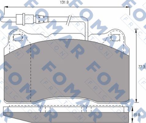 FOMAR Friction FO 687481 - Тормозные колодки, дисковые, комплект autosila-amz.com