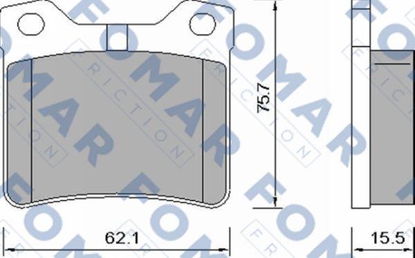 FOMAR Friction FO 638681 - Тормозные колодки, дисковые, комплект autosila-amz.com