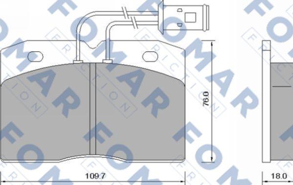 FOMAR Friction FO 632681 - Тормозные колодки, дисковые, комплект autosila-amz.com