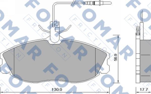 FOMAR Friction FO 637581 - Тормозные колодки, дисковые, комплект autosila-amz.com