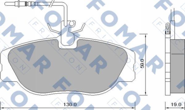 FOMAR Friction FO 629081 - Тормозные колодки, дисковые, комплект autosila-amz.com