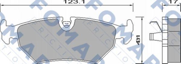 FOMAR Friction FO 629281 - Тормозные колодки, дисковые, комплект autosila-amz.com