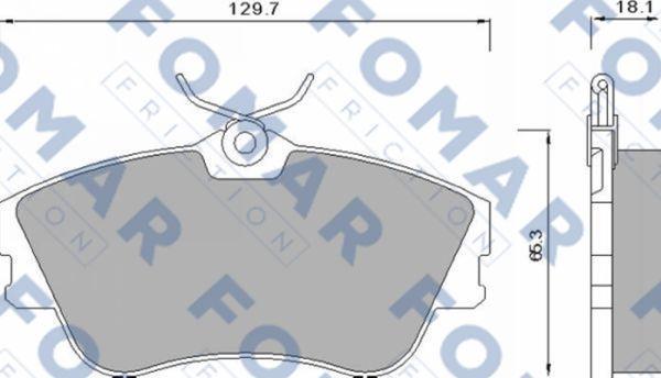 FOMAR Friction FO 625381 - Тормозные колодки, дисковые, комплект autosila-amz.com