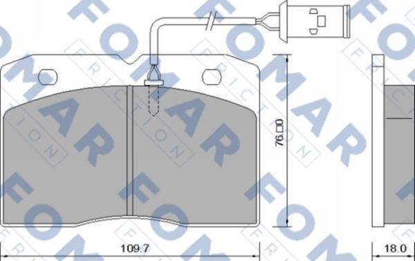 FOMAR Friction FO 628281 - Тормозные колодки, дисковые, комплект autosila-amz.com