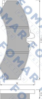 FOMAR Friction FO 627681 - Тормозные колодки, дисковые, комплект autosila-amz.com