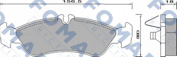 FOMAR Friction FO 627781 - Тормозные колодки, дисковые, комплект autosila-amz.com